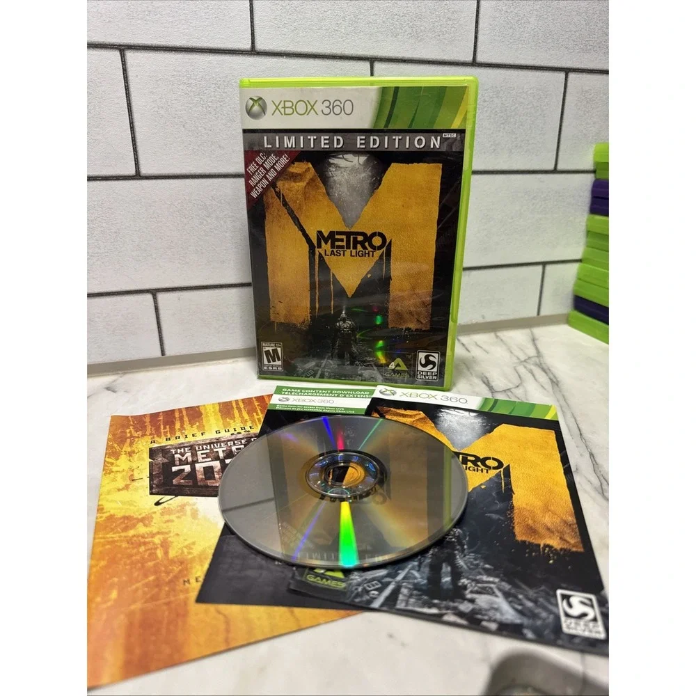 Metro: Last Light Limited Edition Microsoft Xbox 360 Complete CIB W/Mint Disc LN